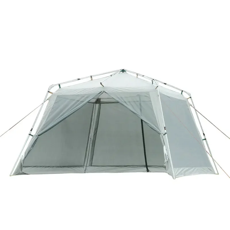 

Single Layer Tent Outdoor Fully Automatic Aluminum Pole/Steel Tube Anti-mosquito Picnic 5-6People Rain-proof Sunscreen Pergola