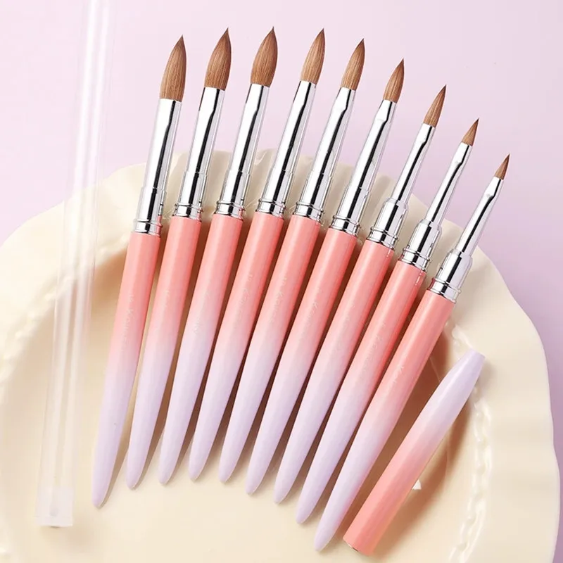 

1PC Kolinsky Hair Nail Art Brush Acrylic UV Gel Carving Pen Brush Liquid Powder DIY Nail Painting Drawing Tools