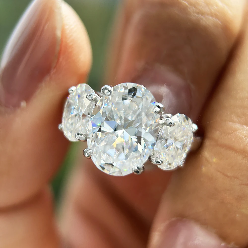 Bague Ouverte Réglable Avec Strass Ovale - Style Fiançailles, Femme, Neuve Avec étiquettes