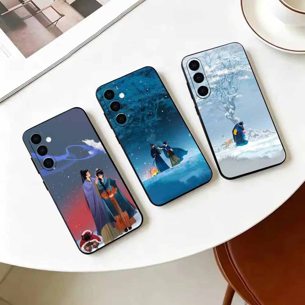 Hot TV Pursuit of Jade -Zhu Yu  Soft Silicone phone Case for Samsung Galaxy A73//A72/A70/A53/A52/A51 - Black