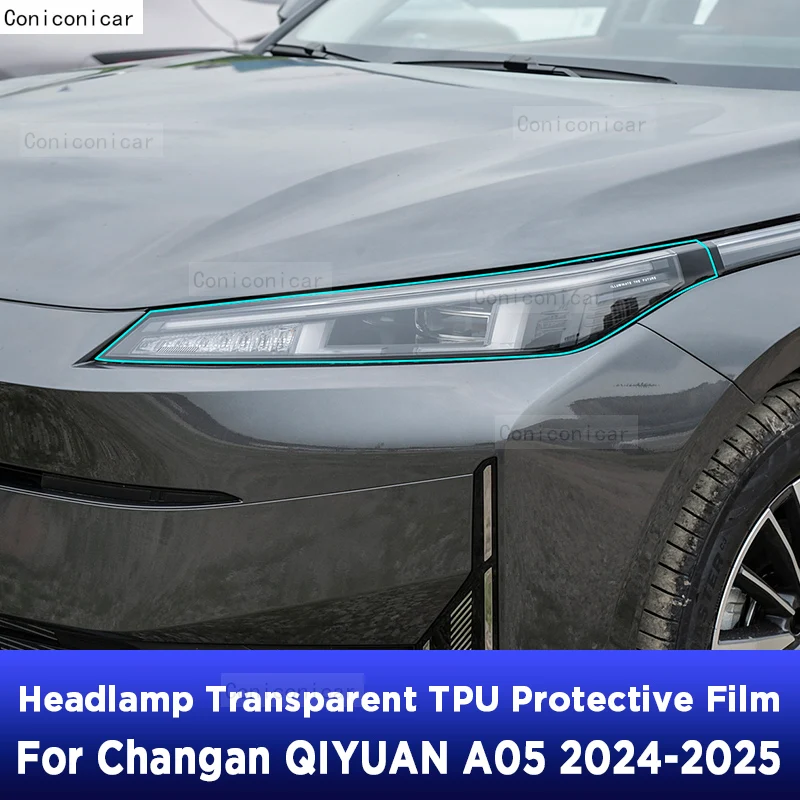 

Car Headlight Protection Transparent Anti-Scratch Protective Film TPU Stickers For Changan QIYUAN A05 2024 2025 Accessories