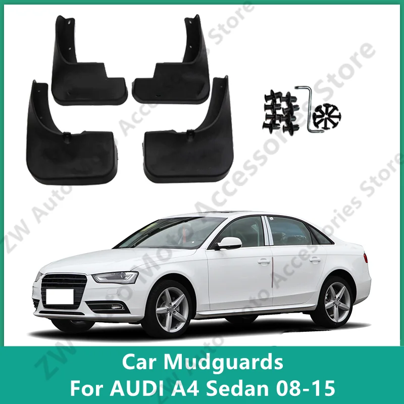 

Car Mudguards For AUDI A4 Sedan 08-15 Mud Guards Fender Flare Mudflaps Exterior Parts Auto Modification Accessories Refit
