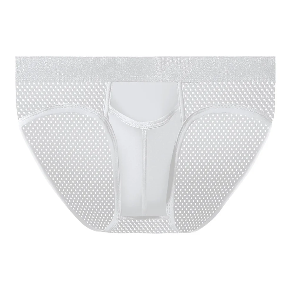 

Мужские дышащие трусы-брифы с сетчатым U-образным выступом и полым карманом, дышащие шорты для мужчин и подростков