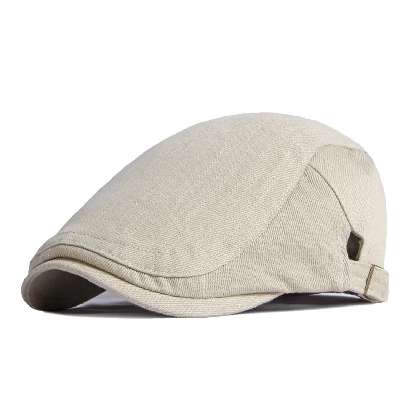 Newsboy Hats for Men Flat Cap Cotton Adjustable Breathable Irish Cabbie Ivy Driving Hunting Hat