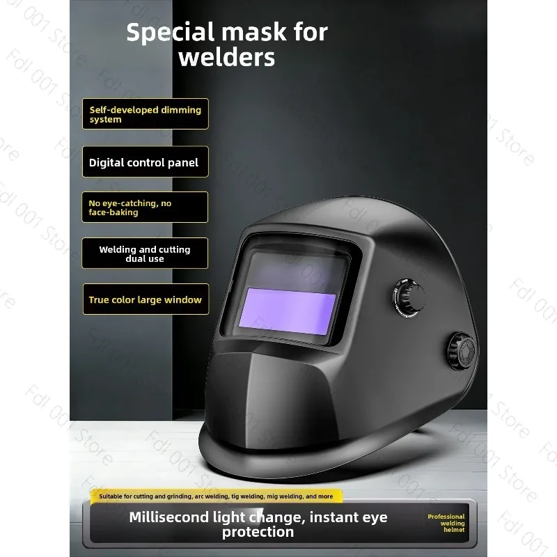 Auto Darkening Welding Helmet DIN 9-13 with LED Headlight