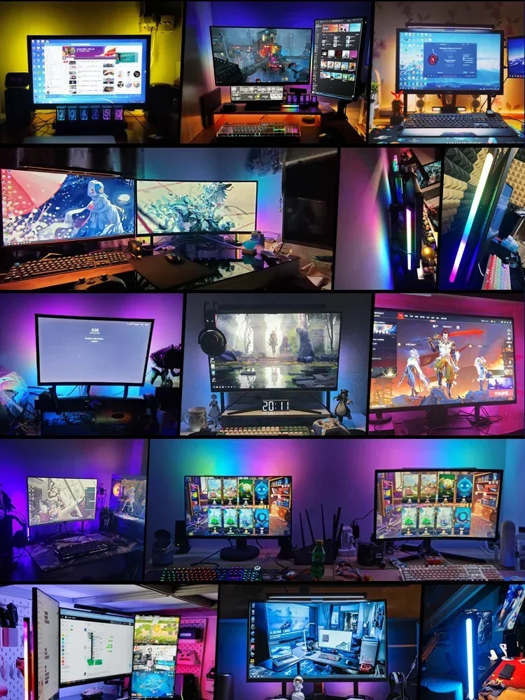 RGB atmosphere light screen hanging light e-sports room computer monitor screen led atmosphere TV wall desktop desktop