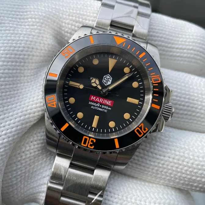 

STEELFLY Men Automatic Watch 41mm Mechanical Wristwatch Diver 20ATM Waterproof C3 Luminous Sapphire NH35 Ceramic Bezel