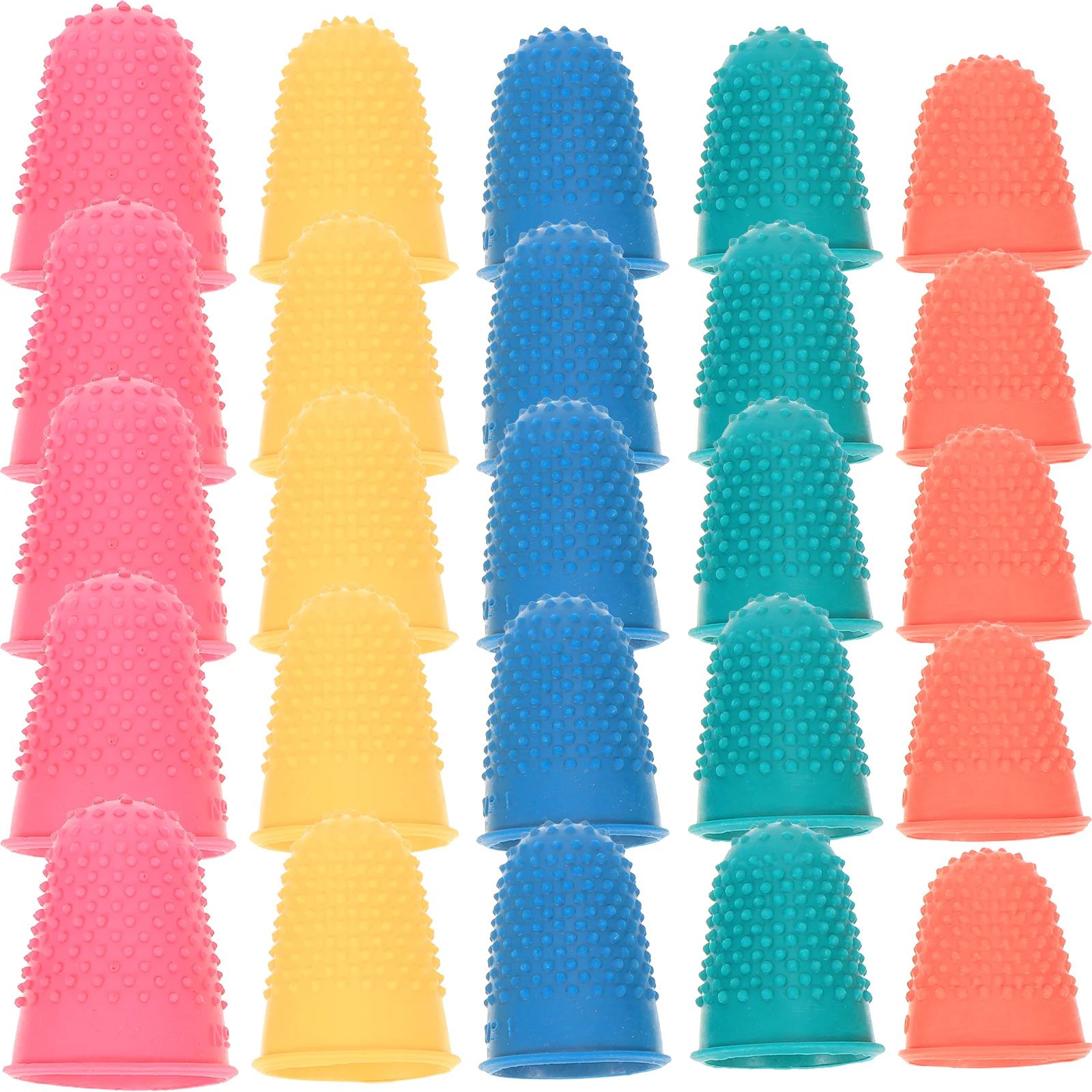 

25 Pcs Rubber Non-Slip Finger Cot Cots Anti-skid Portable Covers Tips Thimble Accessory Supply