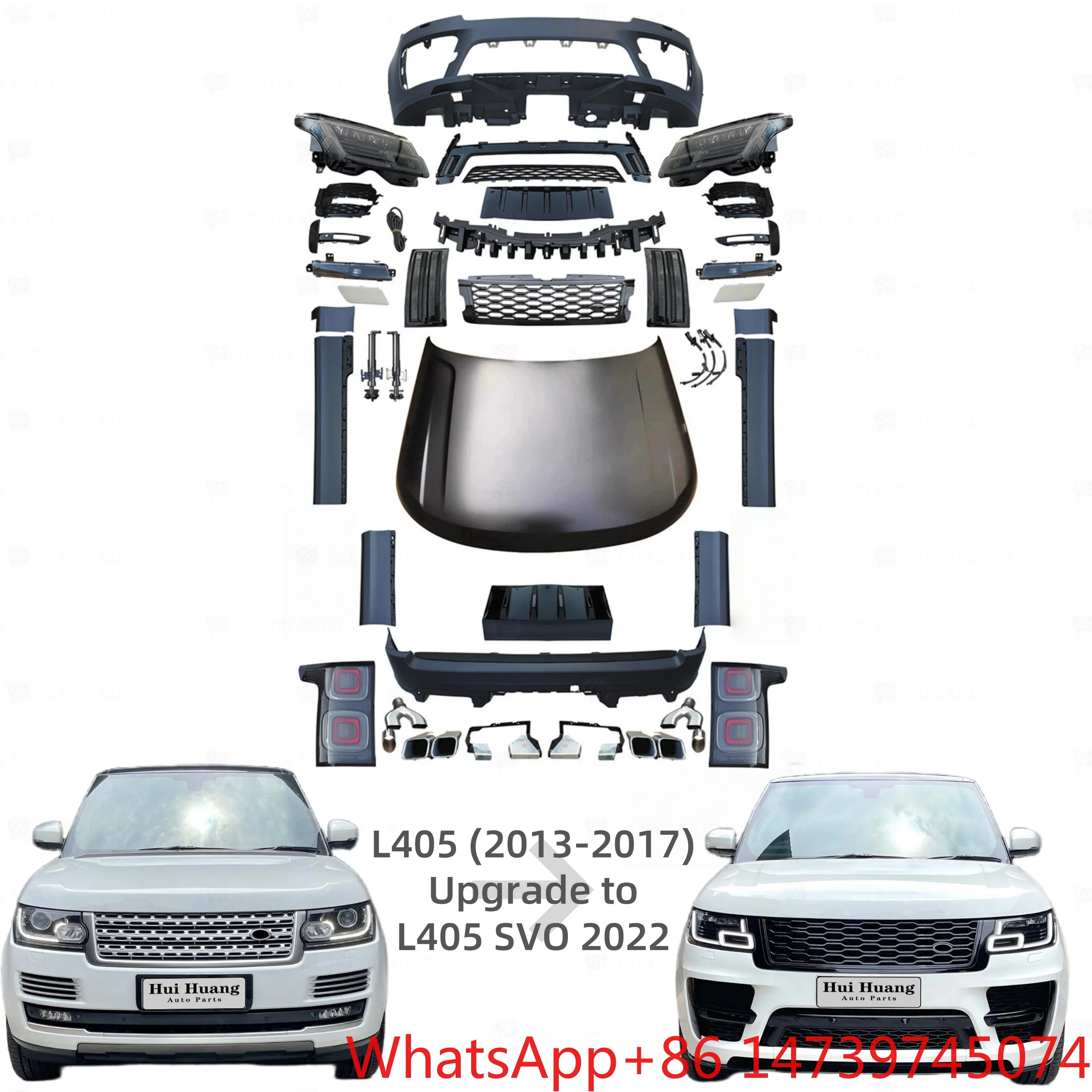 High End SVO Style Body Kit L405 2013-2017 Upgrade With Headlight Taillight Hood Side Panel PartsFull Car Body Kit Car Parts
