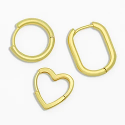 OCESRIO Rainbow DIY  Small Square Glossy Screw Zircon Polished Heart Round Earrings Hooks Decoration For Making Supplies erha032