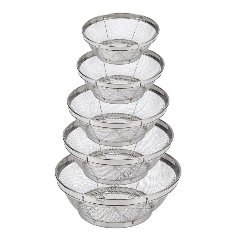 

Высокая емкость из нержавеющей стали сетчатая ящика для напряжения просеивания и слива для рисовых пасты овощи p9yb