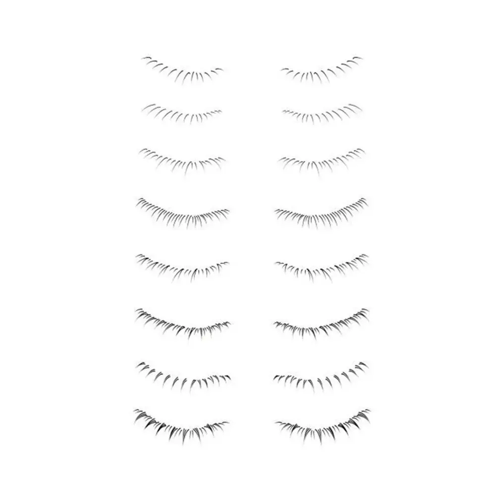 Disposable Lower Eyelash Tattoo Patch Natural Wispy Clear Tools Manga Bottom False Eyelash Handmade Band Makeup Lashes Z8n9