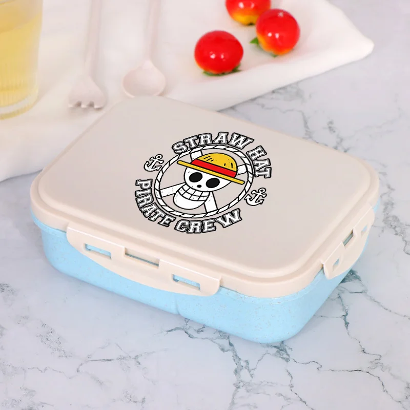 One Piece Anime Printed Lunch Box Boys Men Portable Meal Storage Boxes Student Supplies School Bento Containers Picnic Food Case