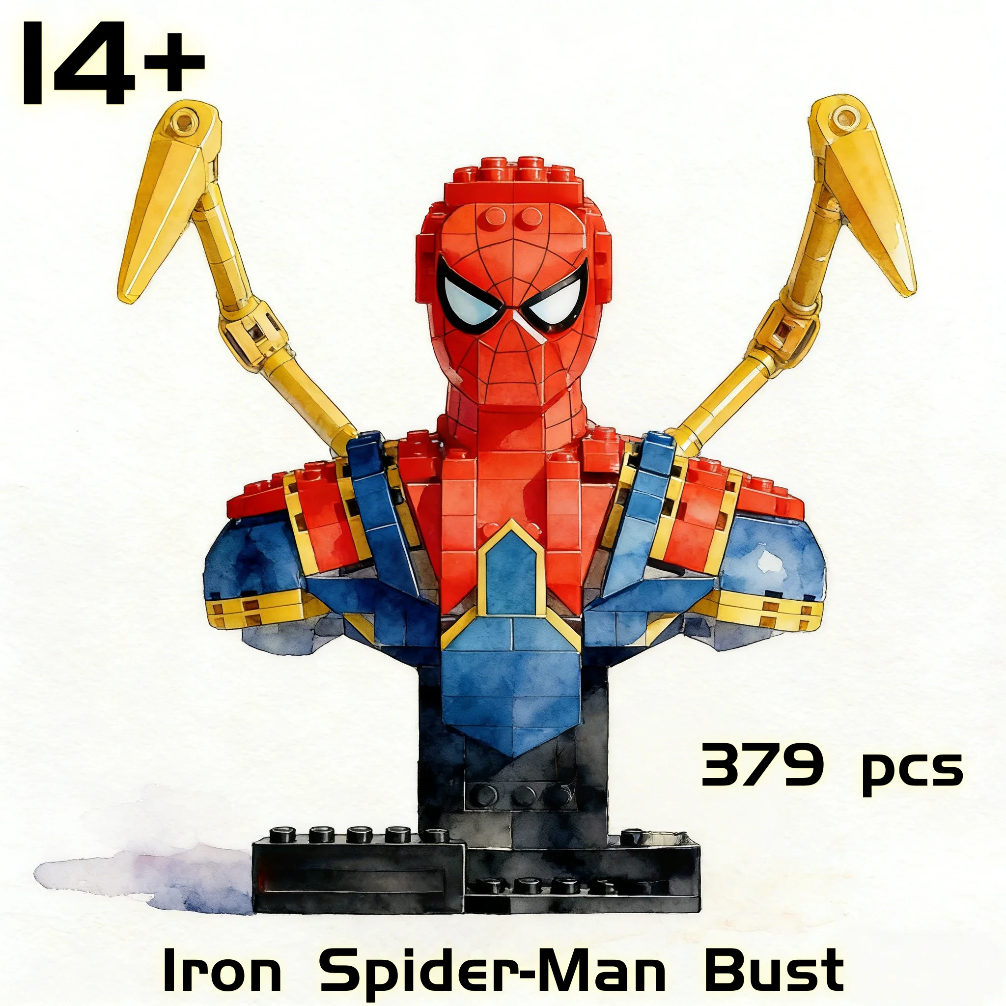 

2026 NEW In Stock Superhero Robot Spider Bust Building Blocks 379 Pcs Set Advanced 3D Compatible 76326 Model Kit for Collection