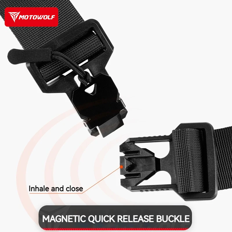 Waterproof Expandable Fanny Pack with Magnetic Buckle - Adjustable Lightweight Waist Bag for Men Women Motorcycle Riding Outdoor