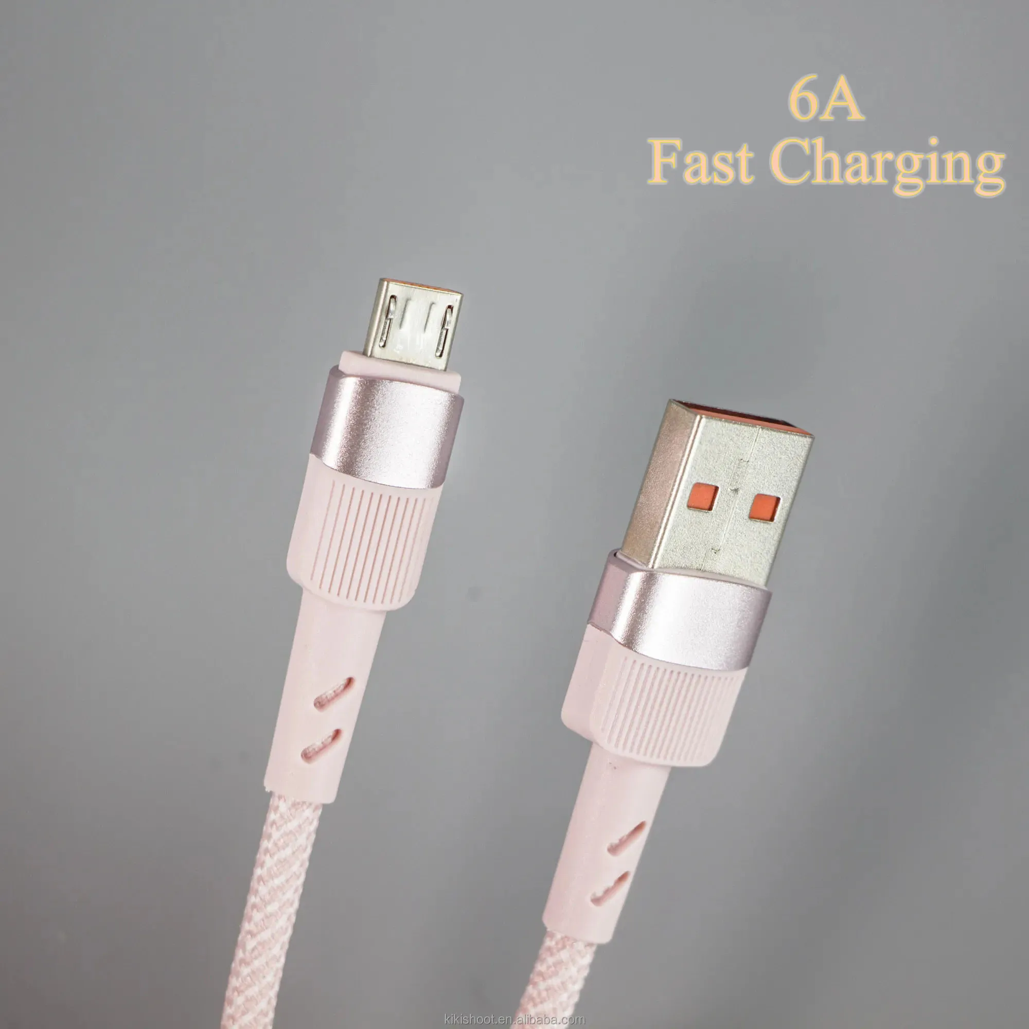 Kiki Shoot Micro USB Cable 6A Fast Charging Wire Mobile Phone Line Cable Cord For Samsung Xiaomi Andriod Mouse PS4 GamePad Data