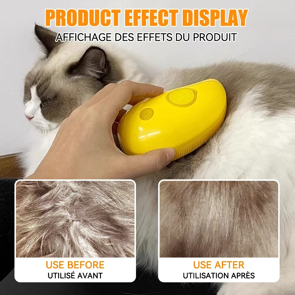 Cat Dog Steamy Brush Steam Brush Electric Sprayer for Massage Pet Grooming tool Shedding 3 in 1 Electric Sprays Massage Combs