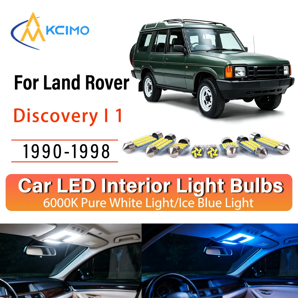 Éclairage intérieur LED confortable et de qualité supérieure pour Land Rover 	 Discovery I 1 1990-1998, Kit d'éclairage rapide lumière bleue et lumière blanche robuste