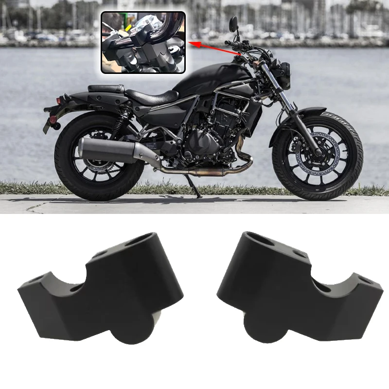 

For Kawasaki Eliminator400 Eliminator500 eliminator 400 500 2024 Motorcycle Handlebar Mount Riser Handlebar Clamp Raised Extend