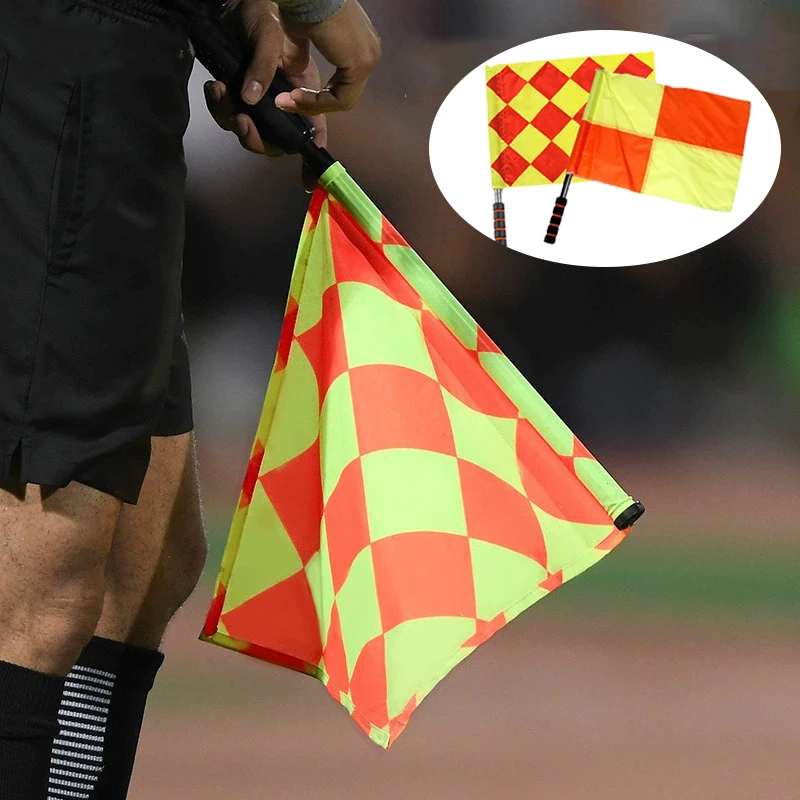 Soccer Referee Flag The Competition Fair Play Use Sports Match Outdoor Football Trainning Linesman Flags Referee Accessories