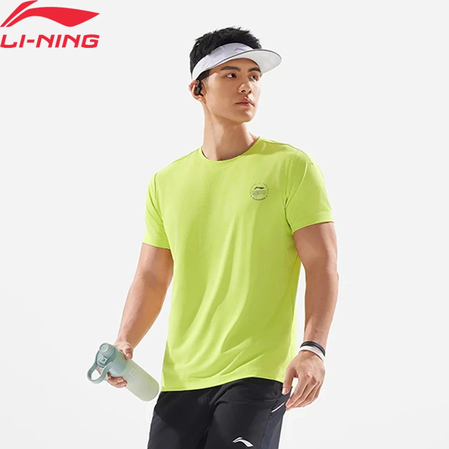 

Li-Ning Men Running T-Shirt AT AIR 100%Polyester 3D FITTING Breathable Reflective LiNing Professional Sport Tee Top ATSV083