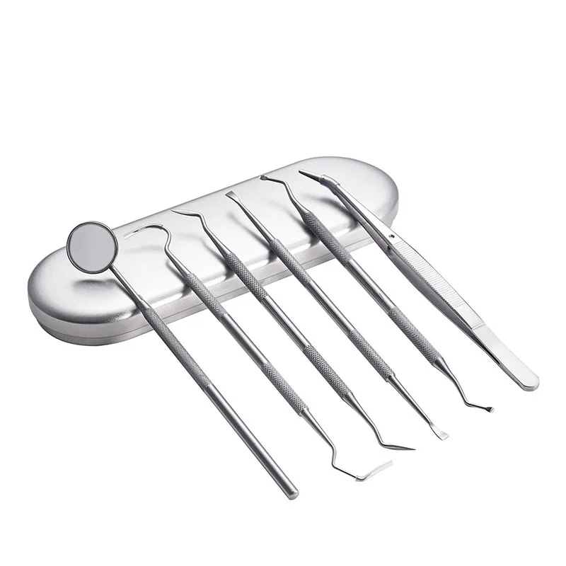 5Box Stainless Steel Dental Tools Mouth Mirror Probe Tartar Protector Tartar Tools Dentist Tool Set Decalcification