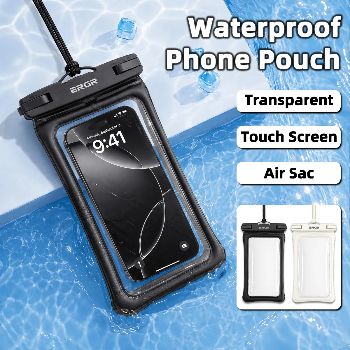 Waterproof Phone Bag IPX8 Touch Screen Bag Touch Sensitive Transparent Phone Bag Suitable For Swimming Hot Springs And Drifting
