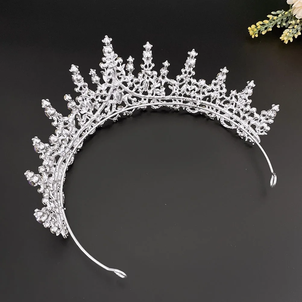 

Zinc Alloy Crystal Crown Rhinestone Headband Bridal Tiara Women Hair Accessories
