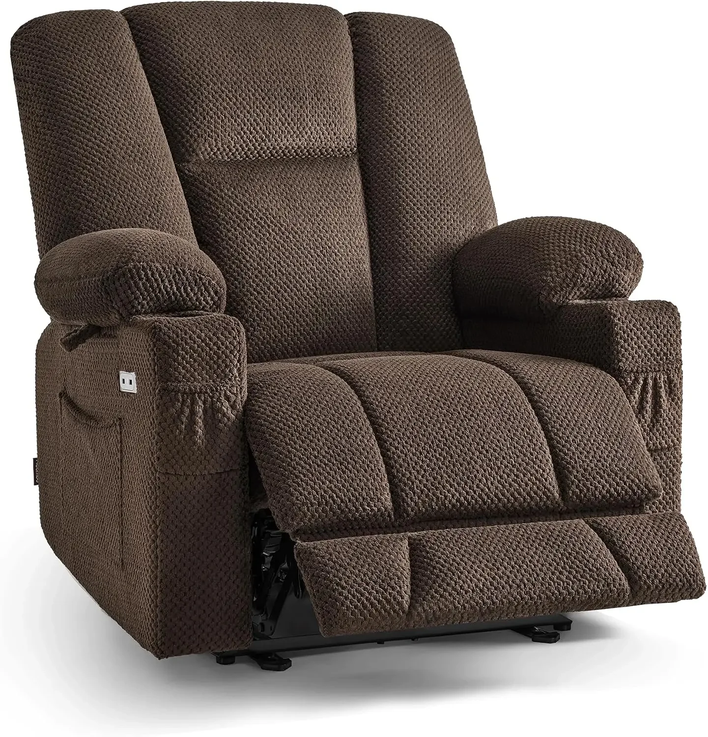 Oversized Zero Gravity Recliner Chair with Heating and Massage, Power Recliner for Big and Tall with USB & Type C Ports, Cup