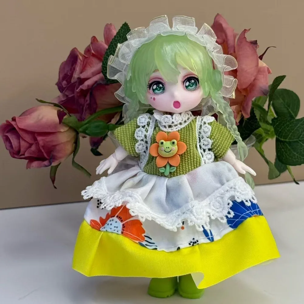 

12 Point Joints OB11 Doll 4-inch Height Plain Dress Jointed Dolls 13cm Size Multi Joints Doll Figure Body DIY Toy