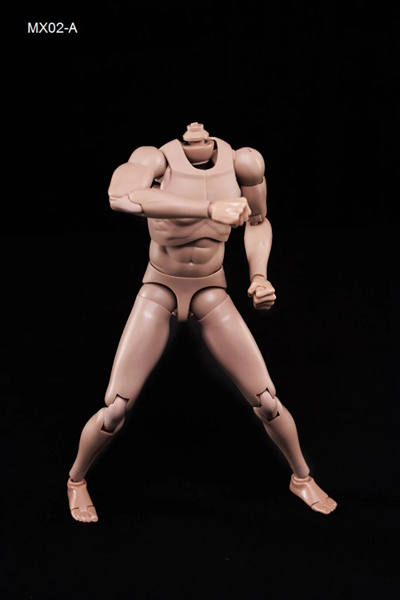 MX02-A/B 1/6 Europe Skin Male Action Figure Doll 12\'\' Soldier Super Flexible Joint Body Fit 1:6 Head Sculpt Model Toy