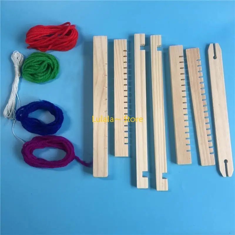 

Y4QA Portable Hand Knitting Weaving Loom Toy Weaving Art Experience Machine for Kids Cultivate Children's Patience.
