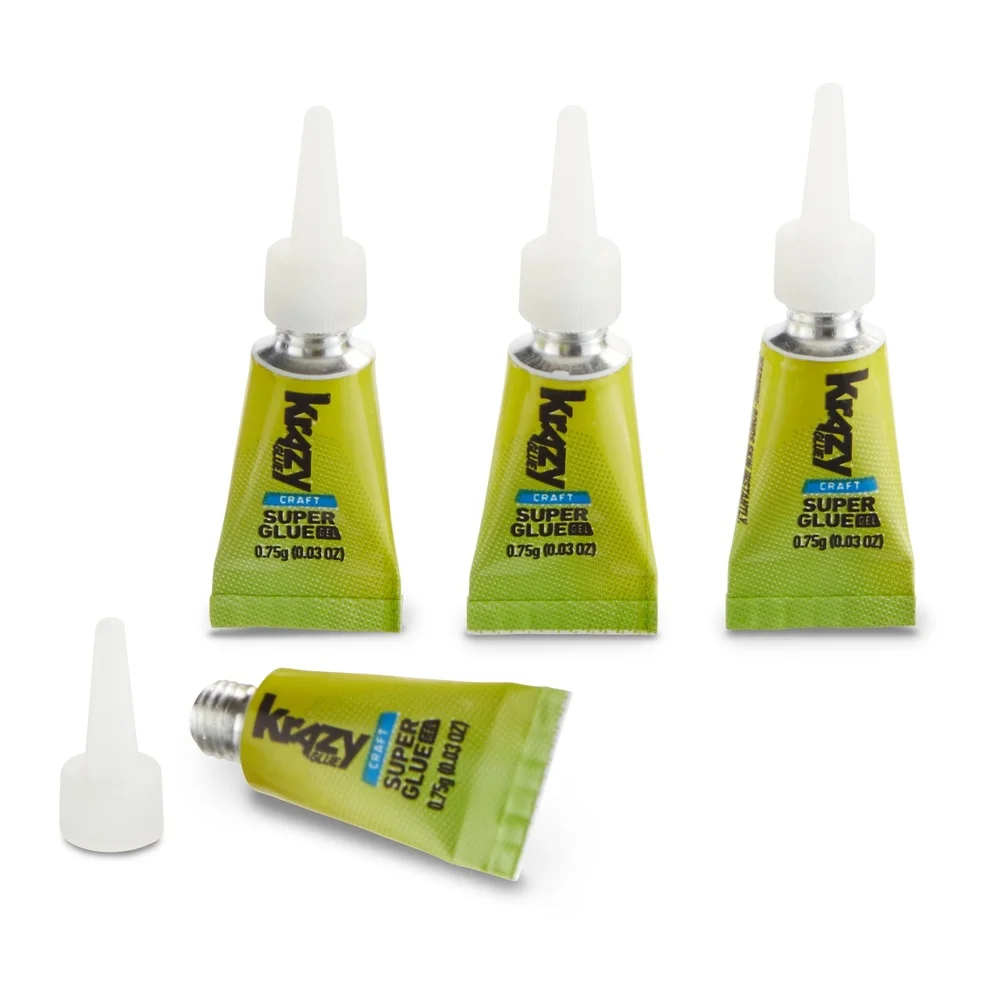 Confezione da 3 mini singoli artigianali con punta fine, colla a legame rapido, 4 tubi usa e getta, gel senza esecuzione, applicazione di precisione, incollaggio istantaneo