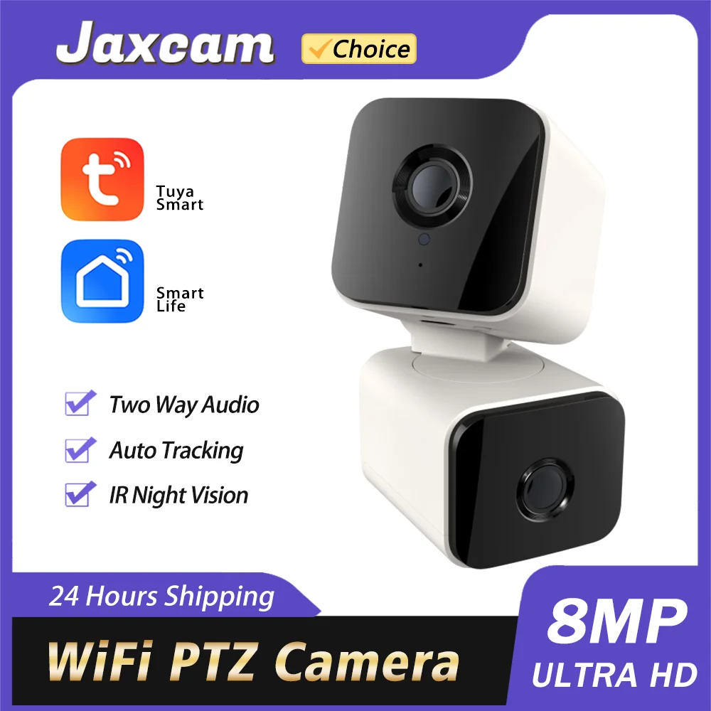 Tuya Dual Lens All-Round Monitoring Gun Shake 4K 8MP PTZ Camera Pan/Tilt  Auto Tracking Two-Way Audio security protection Camera