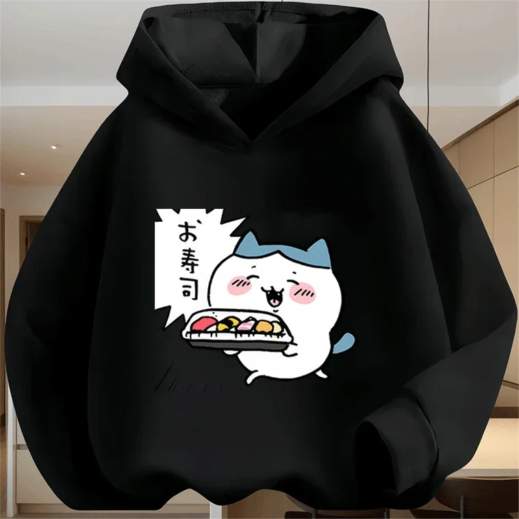 

2026 Cute Chiikawa Cartoon Print Cotton Hoodie Autumn Winter Fashion Kids 2-14Y Hot Sale