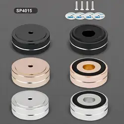4PCS Hifi Amplifier Speaker Feet Legs Aluminum Alloy Anti-Vibration Stand Spikes Audio Base With Non-Slip Rubber Rings 40*15mm