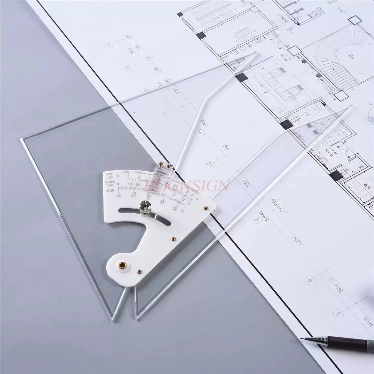 1pcs Variable angle ruler, multi seat function triangle ruler, learning product, flat line, right angle marking ruler