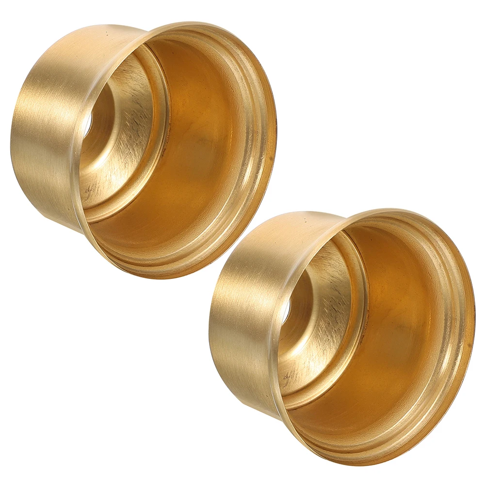 

2pcs Brass Cup Finials Durable Elegant Adjustable Lighting Fixture Base Vintage Light Socket Chandelier Golden Ceiling Floor