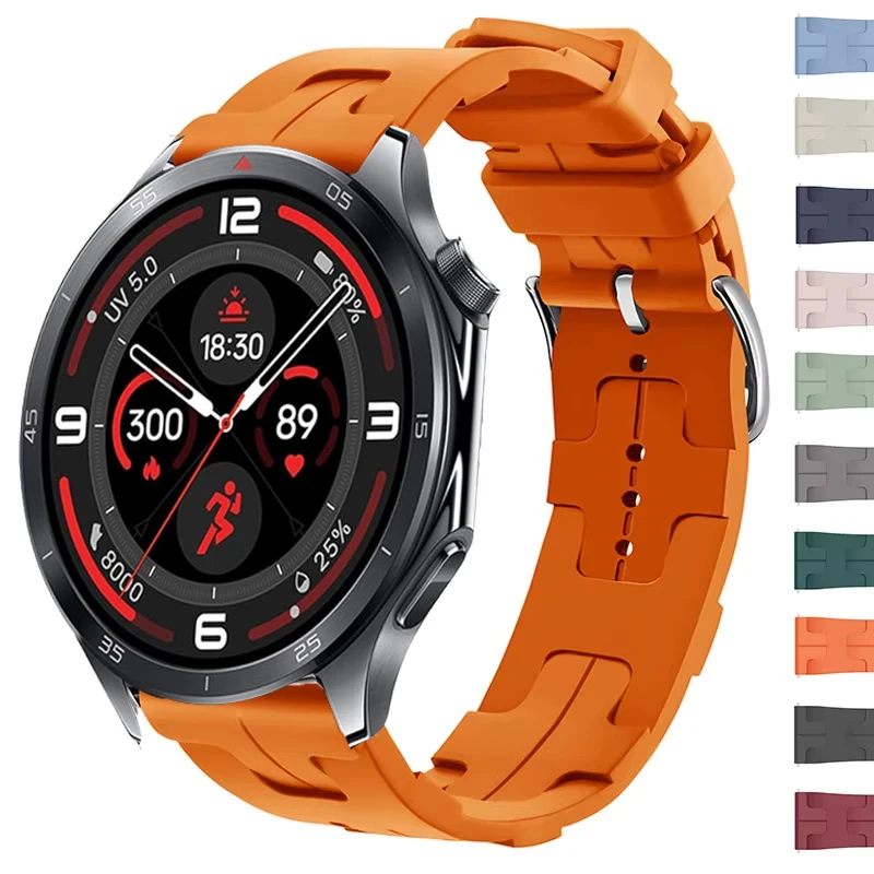 22mm Silicone Strap For OnePlus Watch 3 2 2R/OnePlus 46mm Bracelet Correa Band For OPPO Watch X X2 4 Pro/Realme Watch S2 2 3 Pro