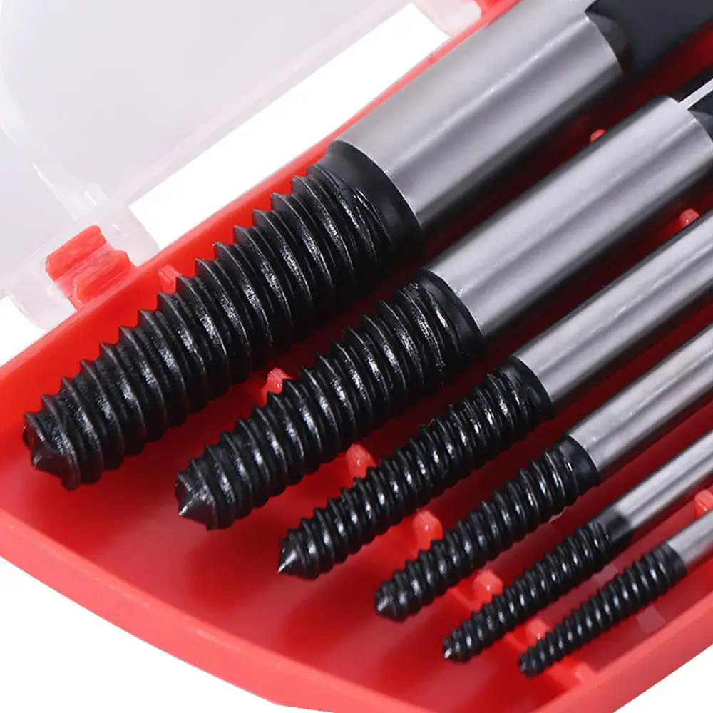 6pcs Durable Non-slip Broken Screw Extractor Convenient Efficient Bolt Remover Carbon Steel Professional Drill Bit Set Faucet