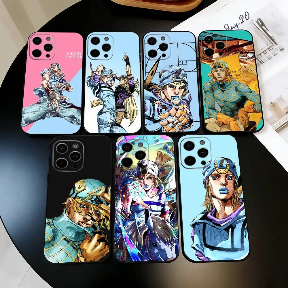 

J-Joestar of the J-Jojo J-Johnny-JJES Phone Case For iPhone 17,16,15,14,13,12,11 Plus,Pro Max,XS,Soft Silicone Black Cover