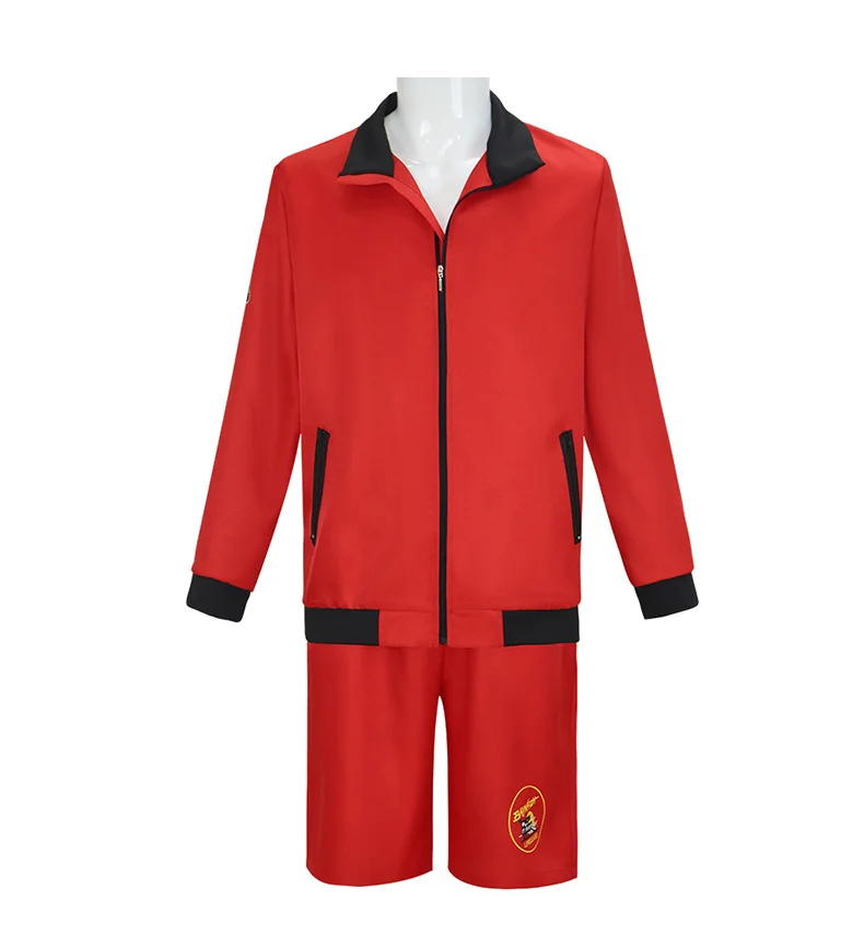 أنيمي بام وتومي تأثيري حلي ديفيد هاسلهوف Baywatch الرجال الأحمر Baywatch إنقاذ زي سترة مجموعة تي شيرتات قصيرة للأطفال الزي