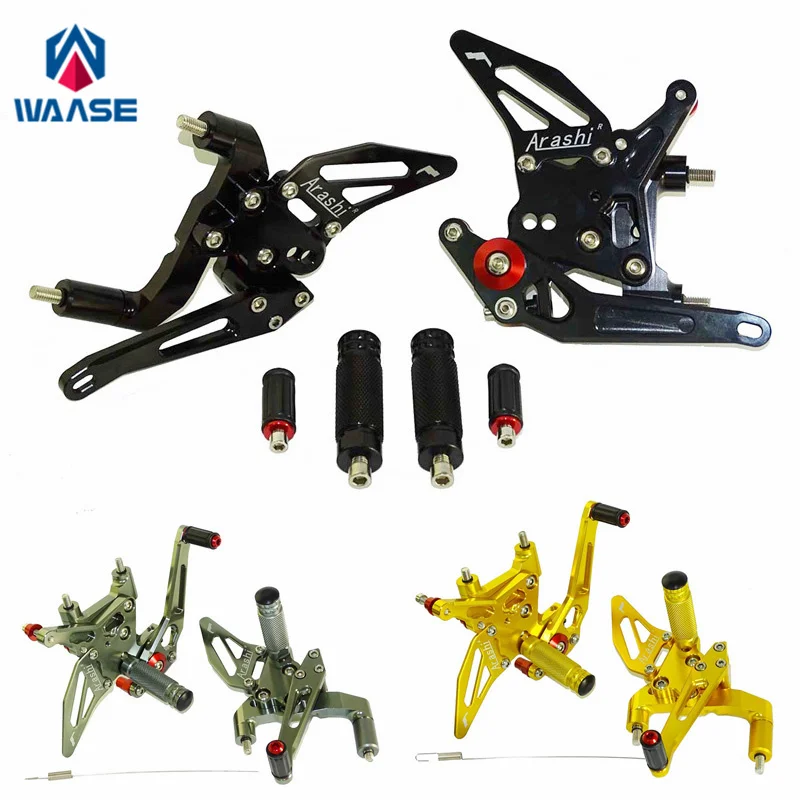 

waase For Ducati 1199 Panigale R S 2012 2013 2014 2015 Adjustable Rider Rear Sets Rearset Footrest Foot Rest Pegs