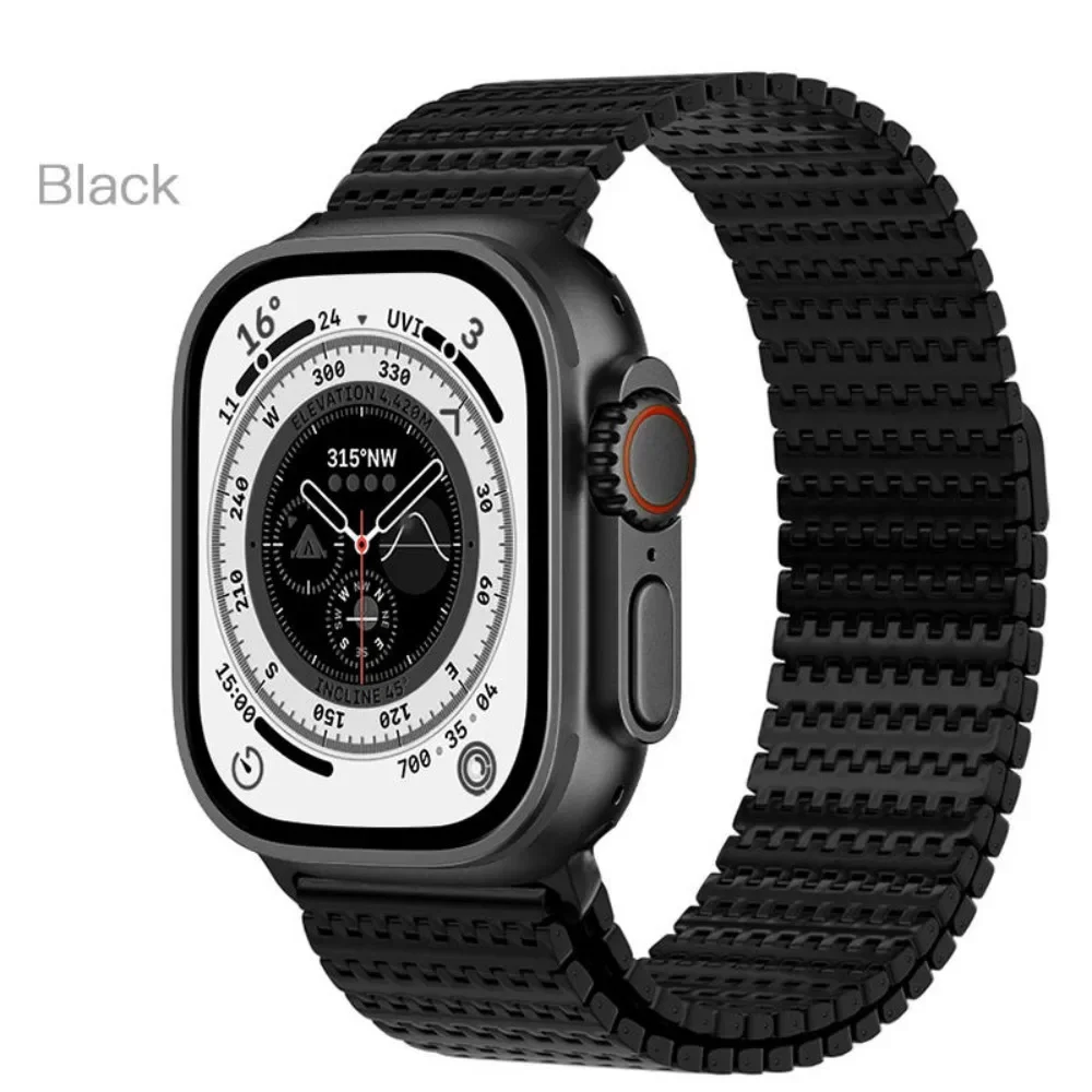 

Ремешок из нержавеющей стали для Apple Watch Band Ultra 49 мм 45 мм 41 мм 44 мм 40 мм 42 мм 46 мм Магнитный браслет iWatch 10 9 8 7 6 5 4 3 SE