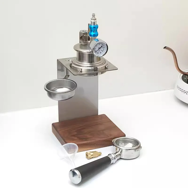 Pneumatyczny ekspres do kawy z uchwytem 58 mm, ekspres kawowy kempingowy, pompka powietrzna, przenośny ekspres do espresso, ekstrakcja espresso pod wysokim ciśnieniem