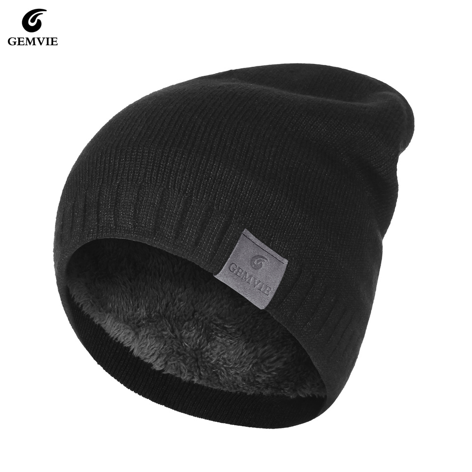  GEMVIE Winter Warm Beanie Hats for Women Men Solid Color Bonnet Ladies Plush Beanies Cap 
