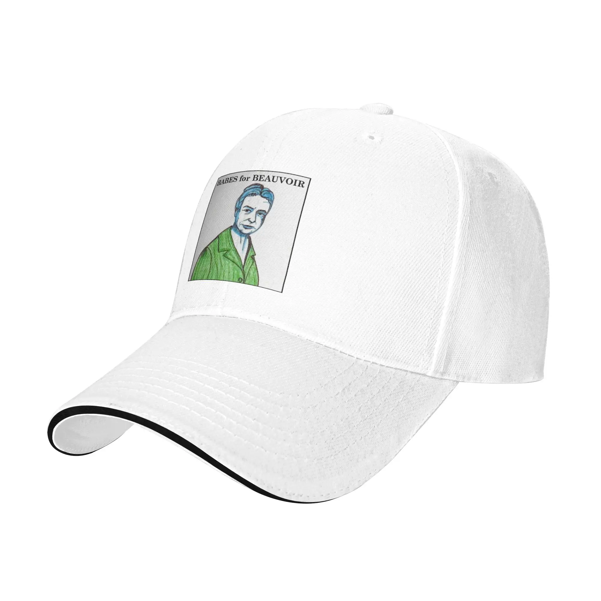 Philosopher Doodle Portrait  Babes for Beauvoir Gift For Children Men Women A Baseball Cap Hat