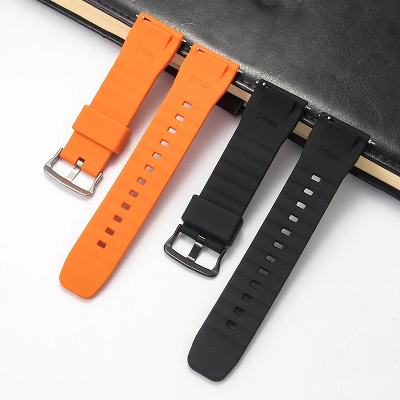 Leggero e traspirante, delicato sulla pelle per Casio 5571 5497 PRG-600 Cinturino in silicone Interfaccia piatta Blu Verde Nero Rosso Arancione