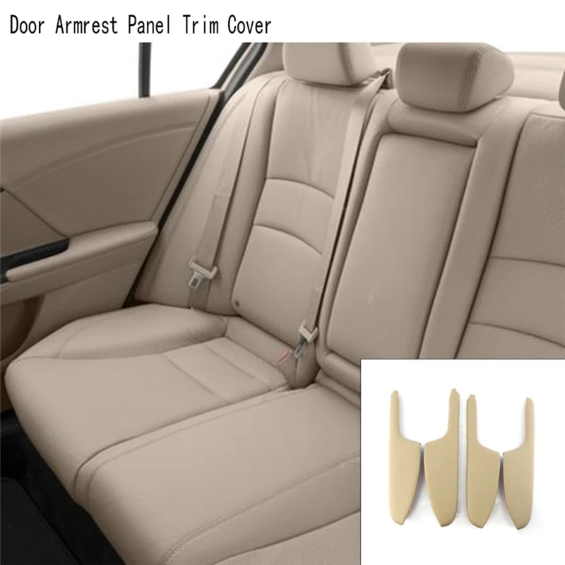 4Pcs Car Interior Door Armrest Panel Trim Cover for Honda Accord 9Th 2013-2017