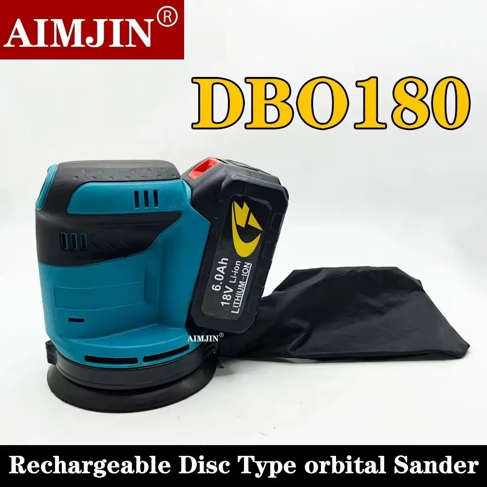 For Makita DBO180 18V Cordless Woodworking Sanding Putty Polishing Bare tools Brushless Rechargeable Disc Random Orbital Sander
